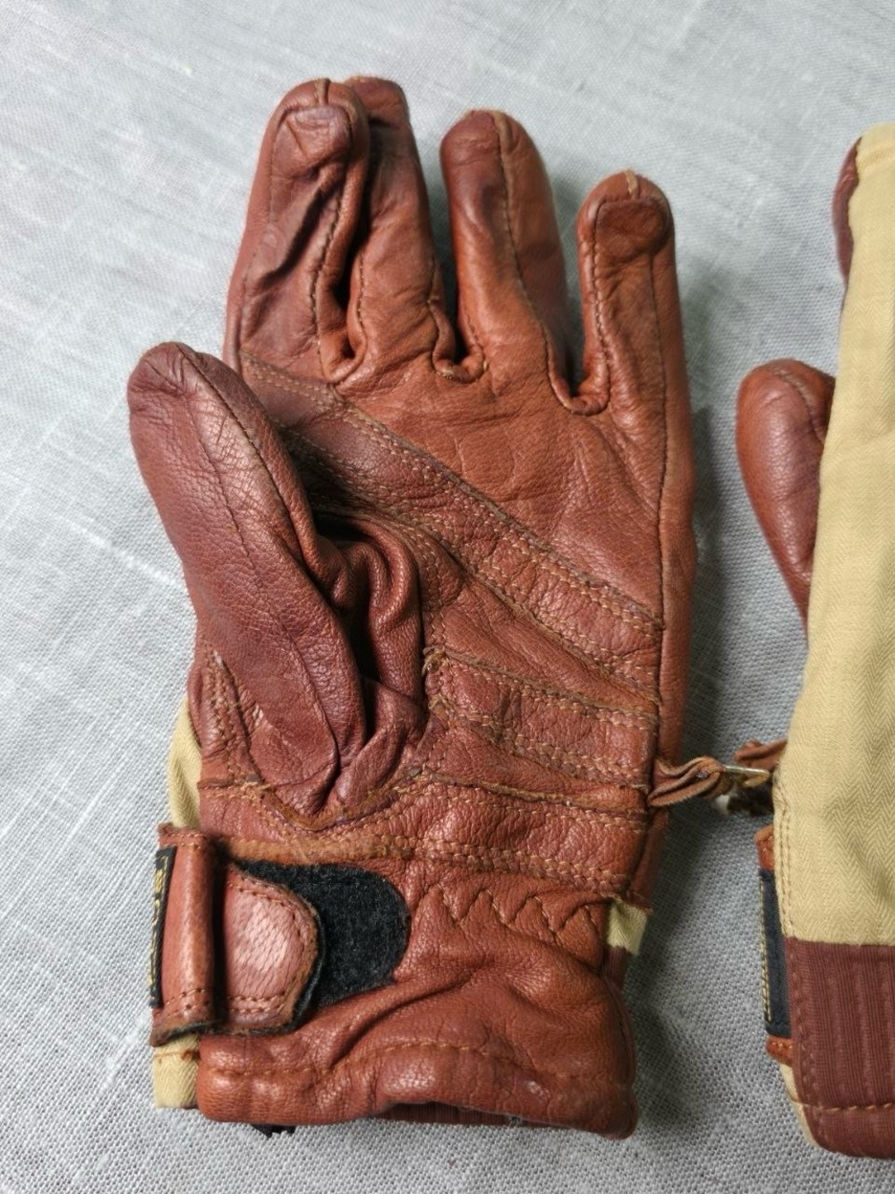 Level Brand Bliss GB Pipe Leather Ski Snowboard Gloves Brown Tan Small S - Picture 6 of 10